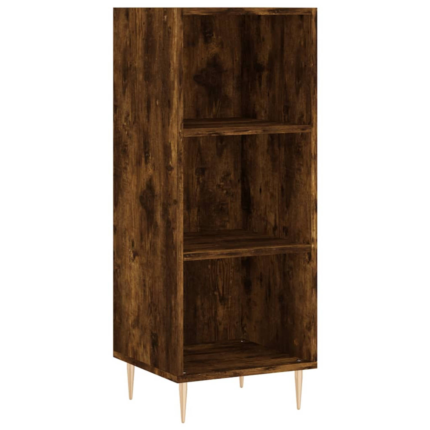 The Living Store Dressoir - Dressoir - 34.5 x 32.5 x 90 cm - Gerookt Eiken