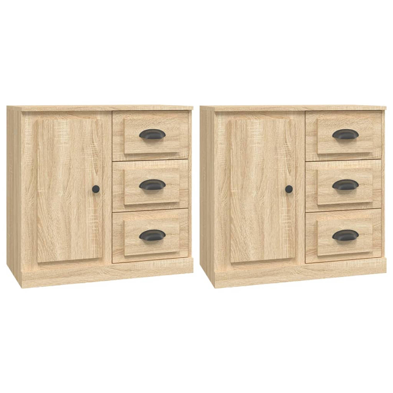 The Living Store Dressoir - Sonoma Eiken - 70 x 35.5 x 67.5 cm