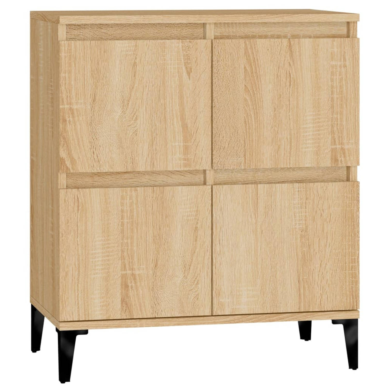 The Living Store Dressoir Classic Sonoma Eiken - 60x35x70 cm - Duurzaam bewerkt hout en metaal