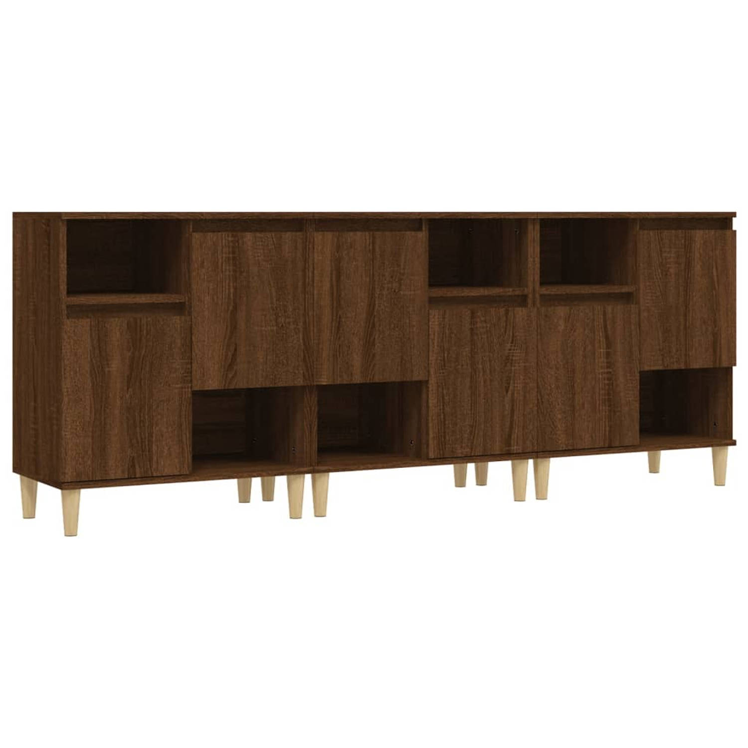 The Living Store Dressoir - Dressoir - 60 x 35 x 70 cm - Bruineiken