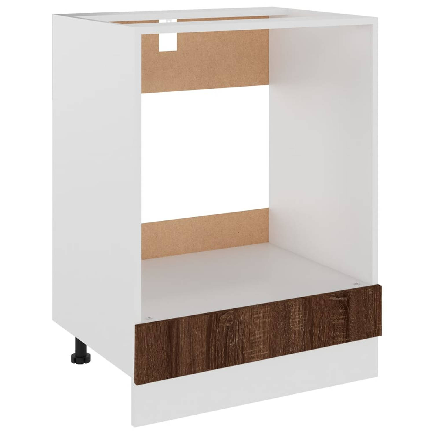 The Living Store Ovenkast - Klassieke ovenbehuizing - 60x46x81.5 cm - Bruineiken - Bewerkt hout