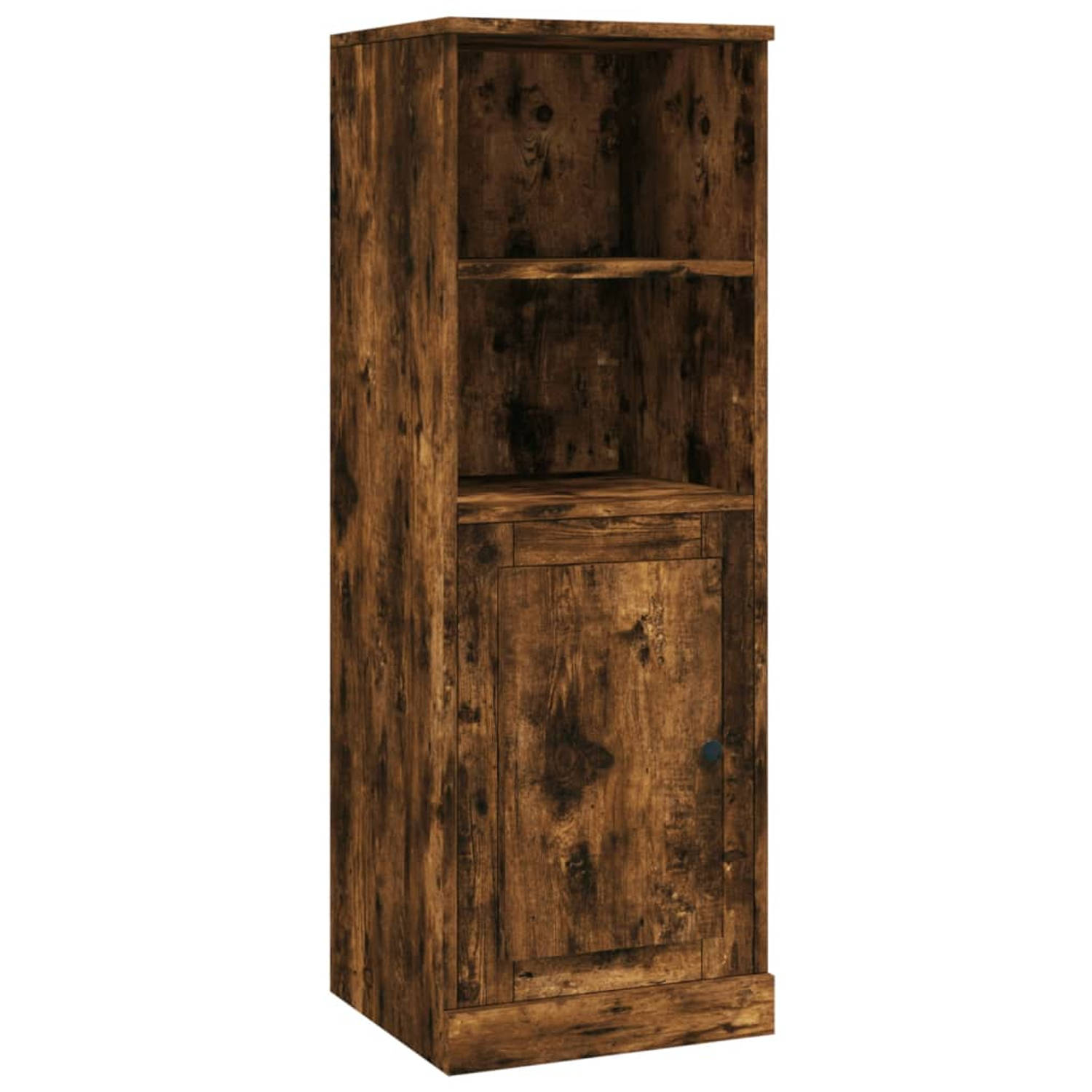 The Living Store Hoge Kast - Gerookt Eiken - 36 x 35.5 x 103.5 cm