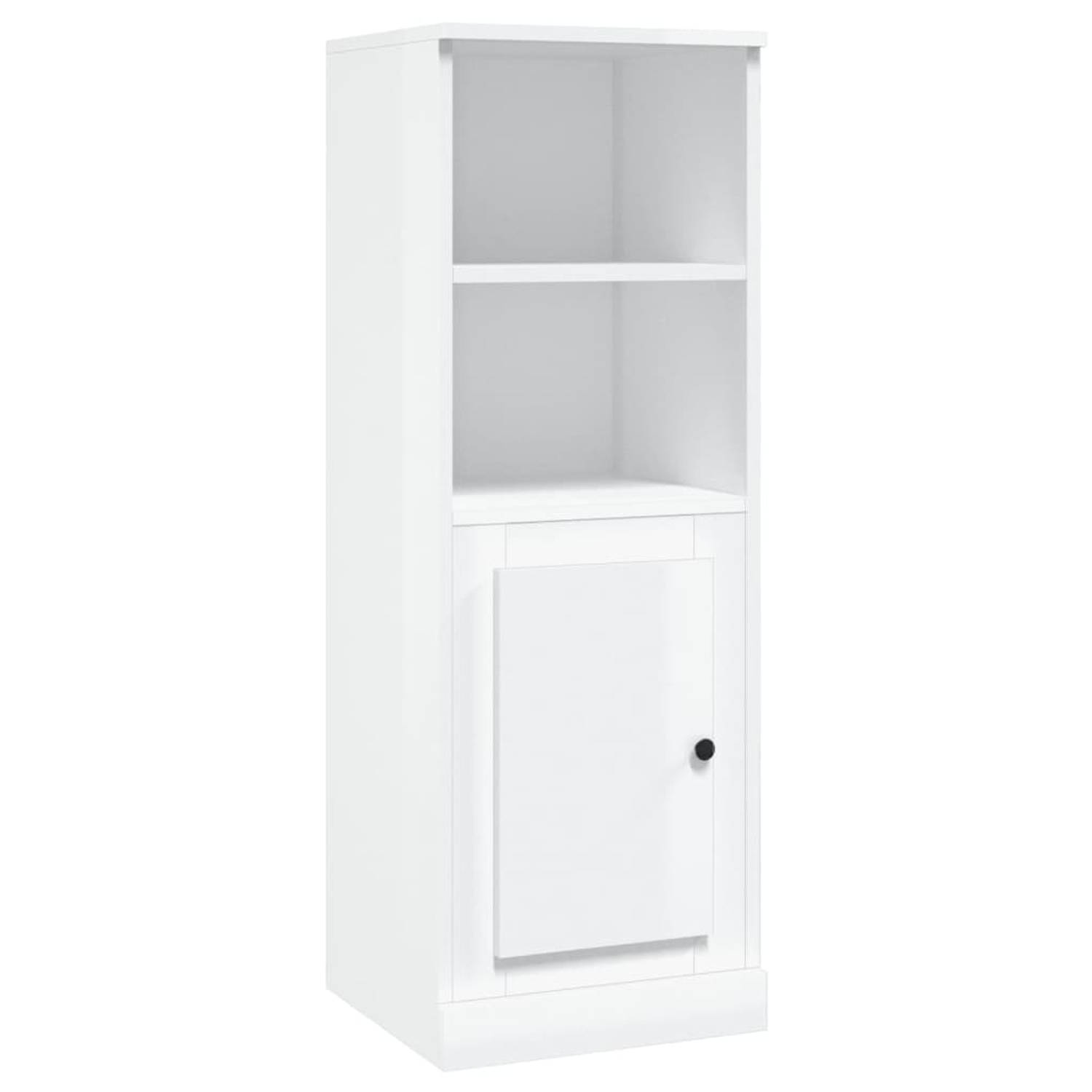 The Living Store Buffetkast - Hoogglans Wit - 36 x 35.5 x 103.5 cm - Duurzaam materiaal