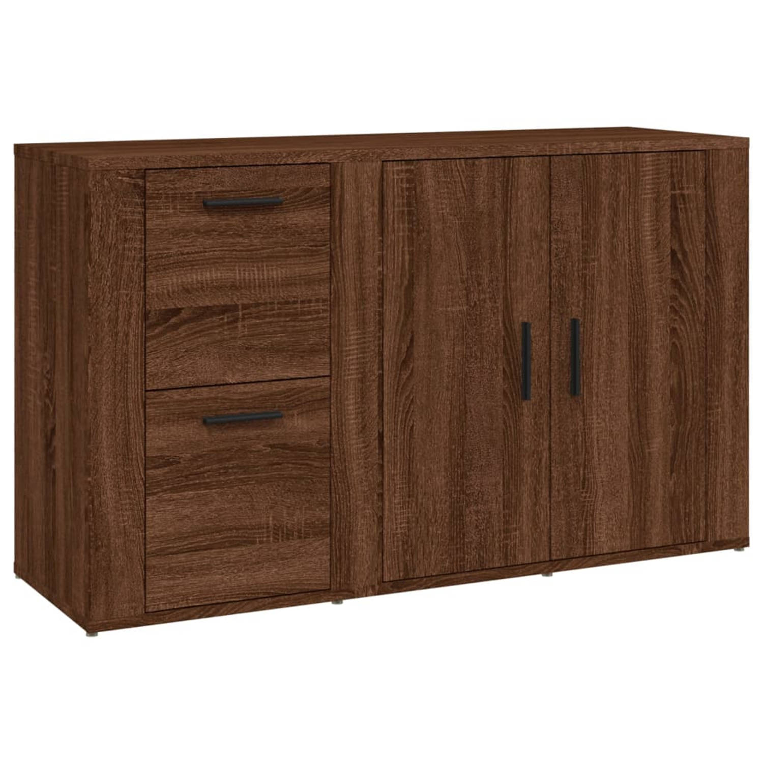 The Living Store Dressoir Classic - Bruineiken - 100 x 33 x 59.5 cm