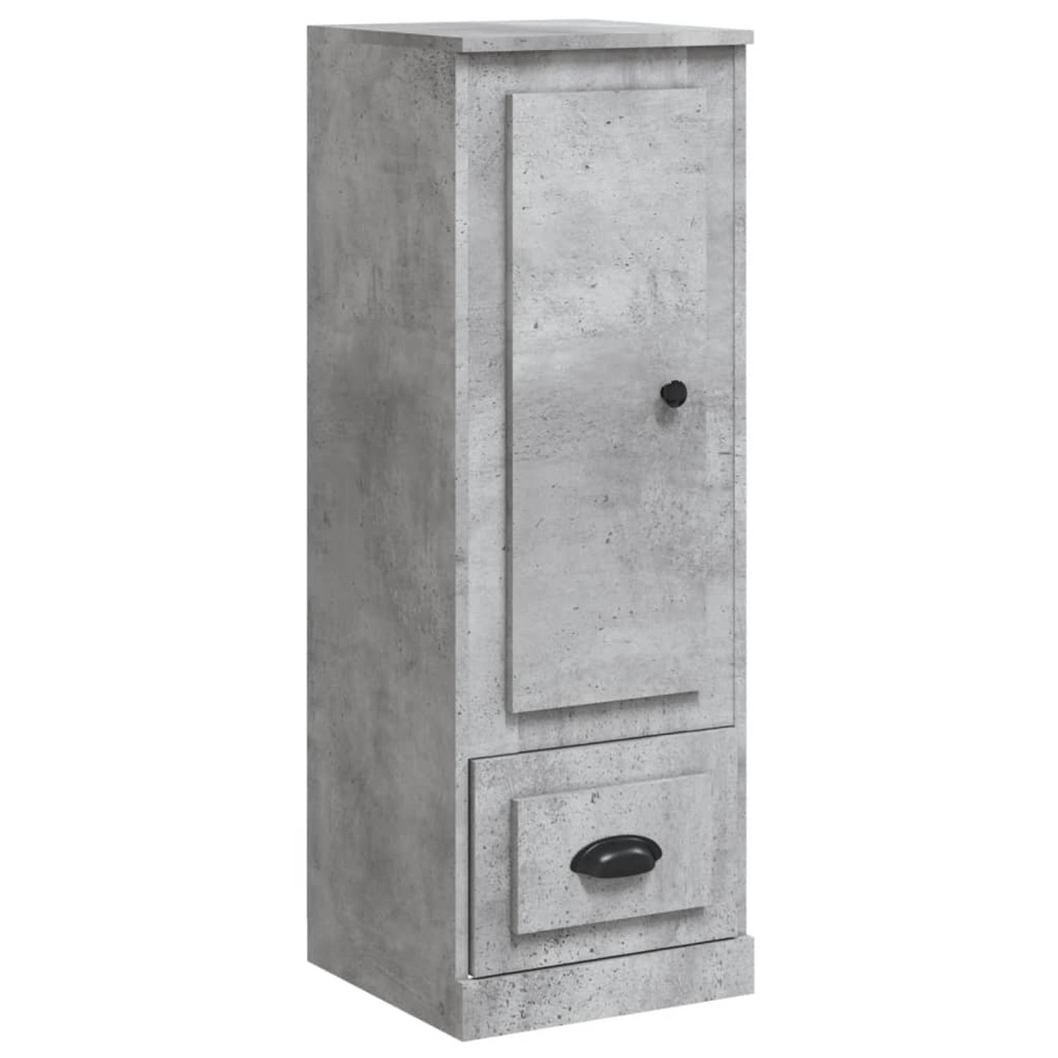 The Living Store Hoge Kast - Betongrijs - 36x35.5x103.5 cm - Duurzaam materiaal