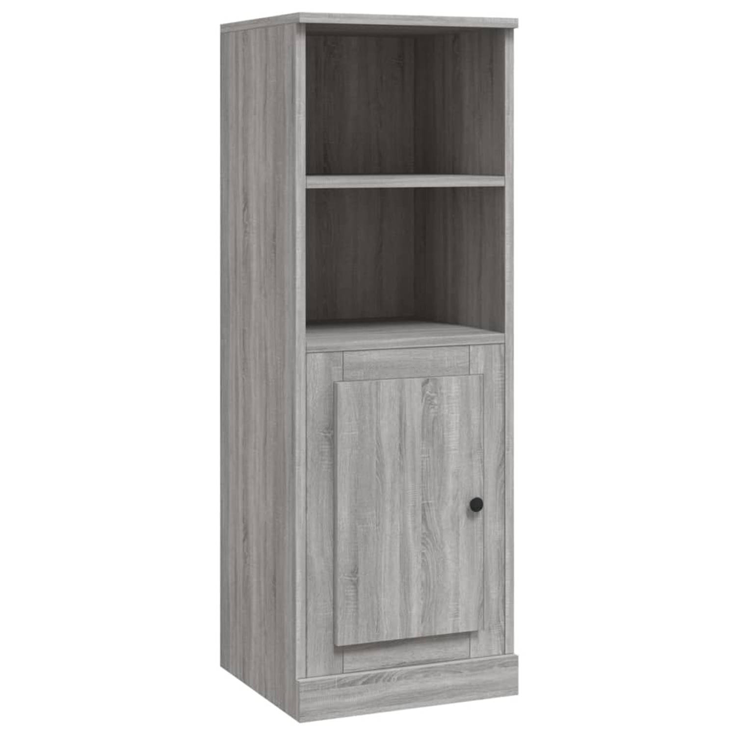 The Living Store Hoge kast 36x35-5x103-5 cm bewerkt hout grijs sonoma eikenkleur - Keukenkast