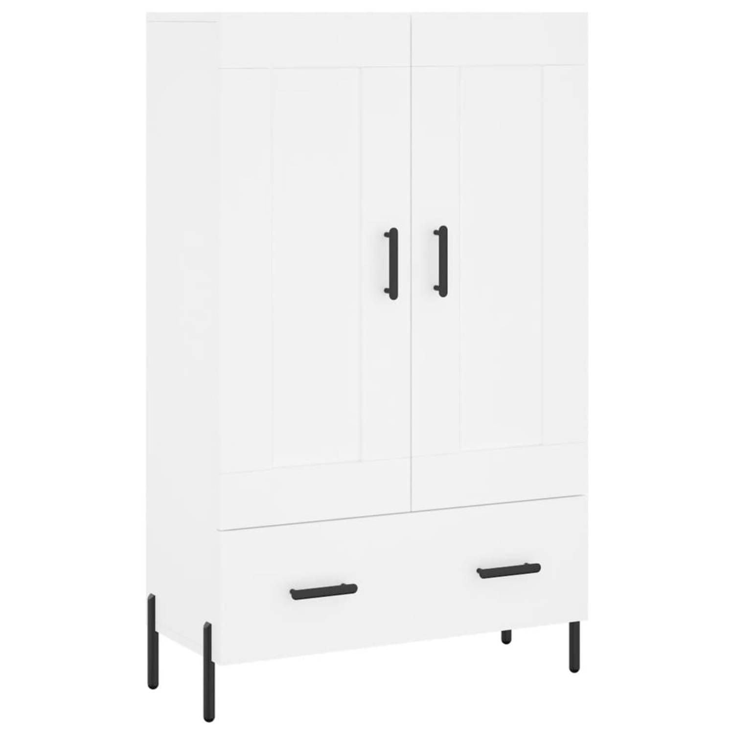 The Living Store Kast The Living Store Hoge Kast - 69.5 x 31 x 115 cm - Wit