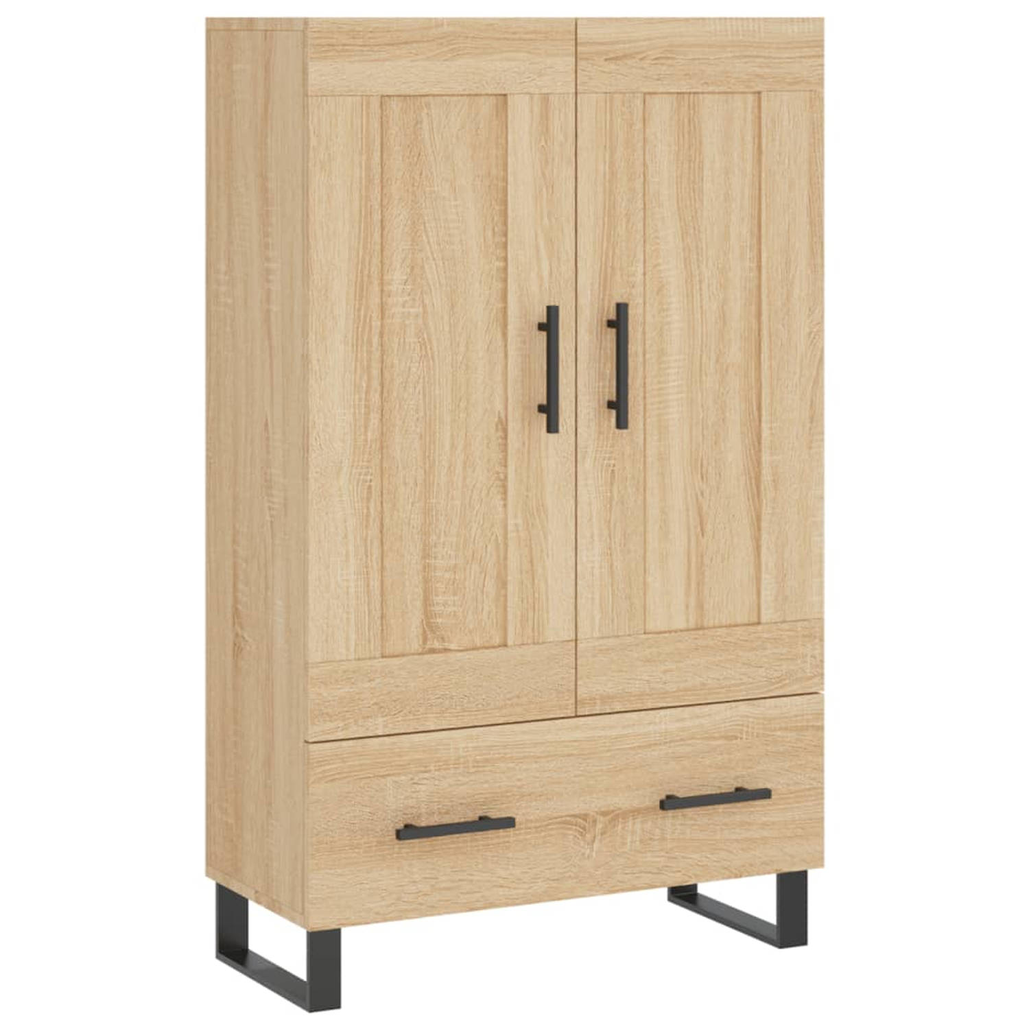 The Living Store Hoge Kast - Sonoma Eiken - 69.5 x 31 x 115 cm - Duurzaam Hout - Opbergruimte