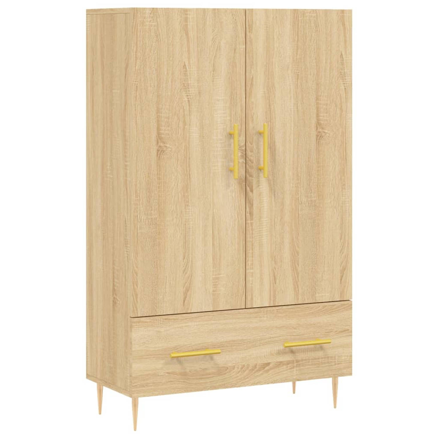 The Living Store Hoge kast Buffetkast - 69.5 x 31 x 115 cm - Duurzaam materiaal