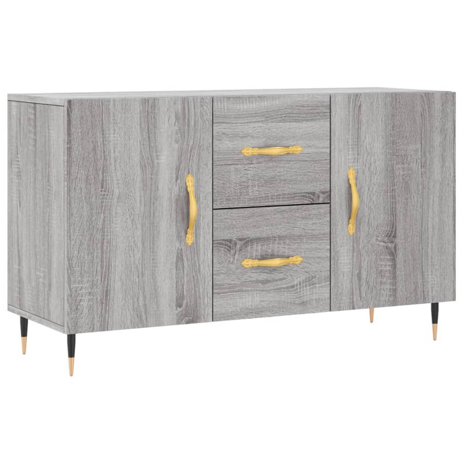 The Living Store Dressoir Modern Meubelen 100 x 36 x 60 cm Grijs Sonoma Eiken