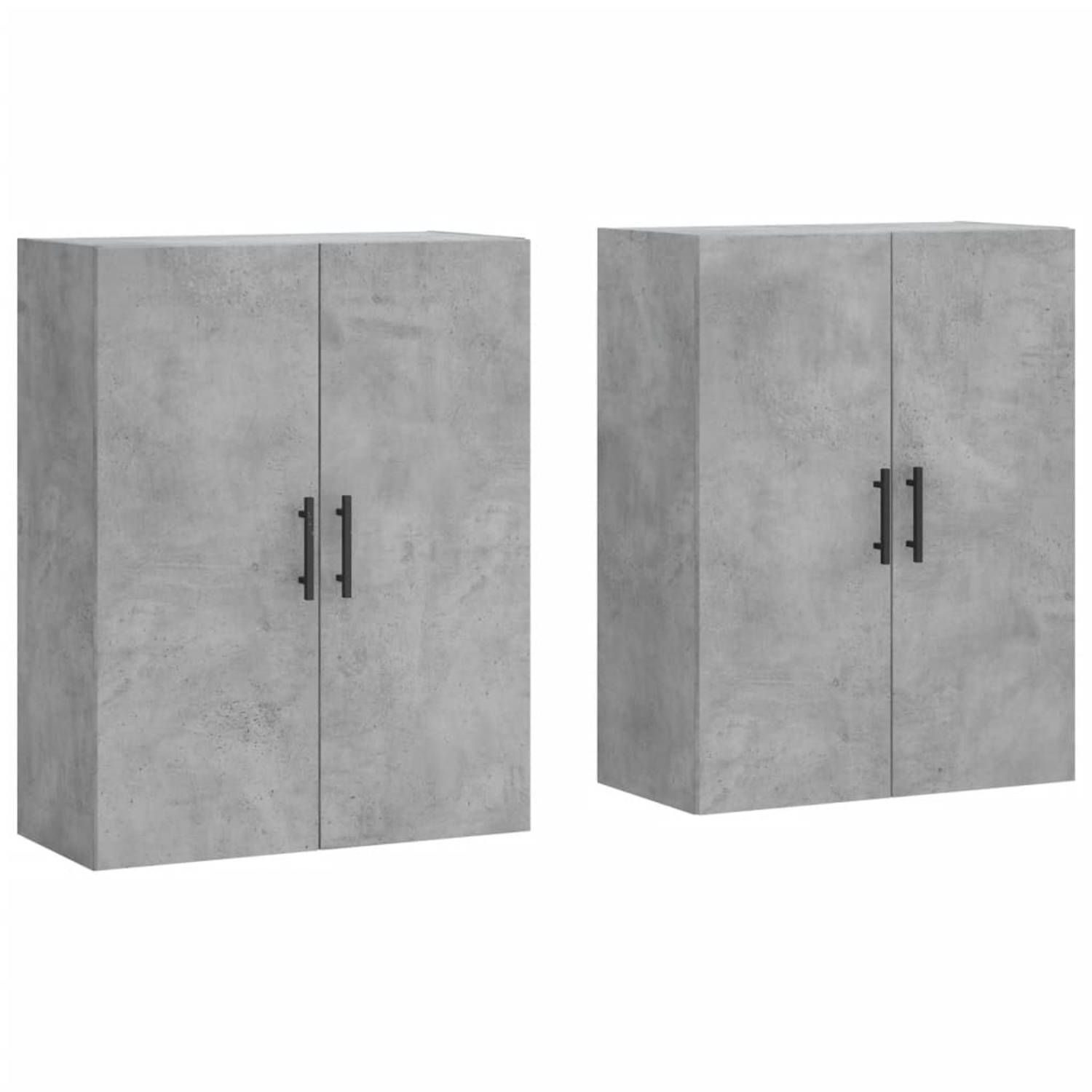 The Living Store-Hangkasten-2-st-69-5x34x90-cm-betongrijs - Keukenkast