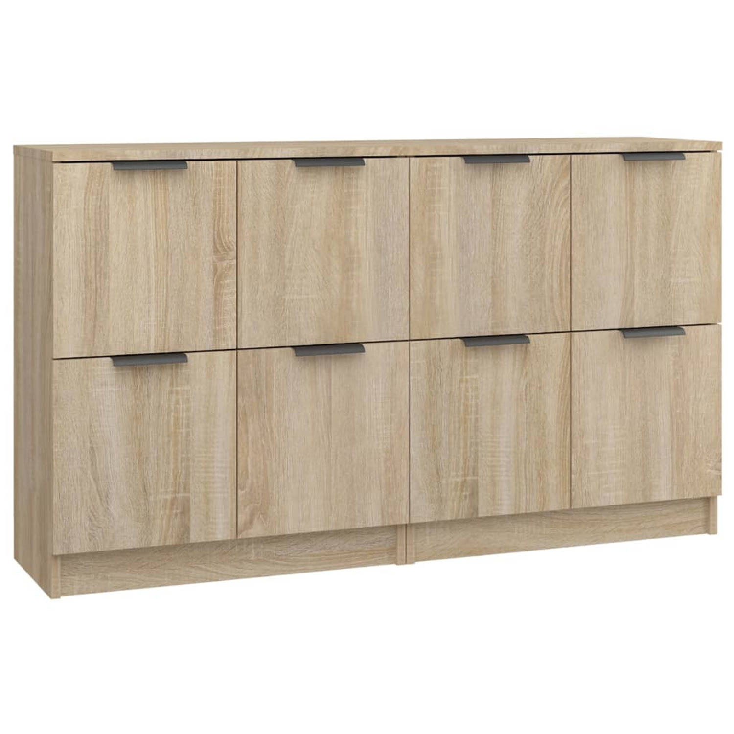 The Living Store Dressoirs - Sonoma Eiken - 60 x 30 x 70 cm - Bewerkt Hout