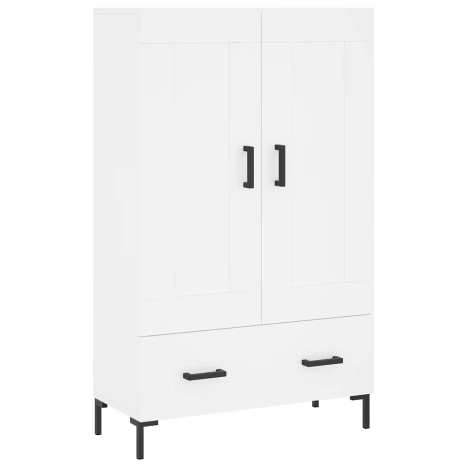 The Living Store Hoge Kast - 69.5 x 31 x 115 cm - Wit