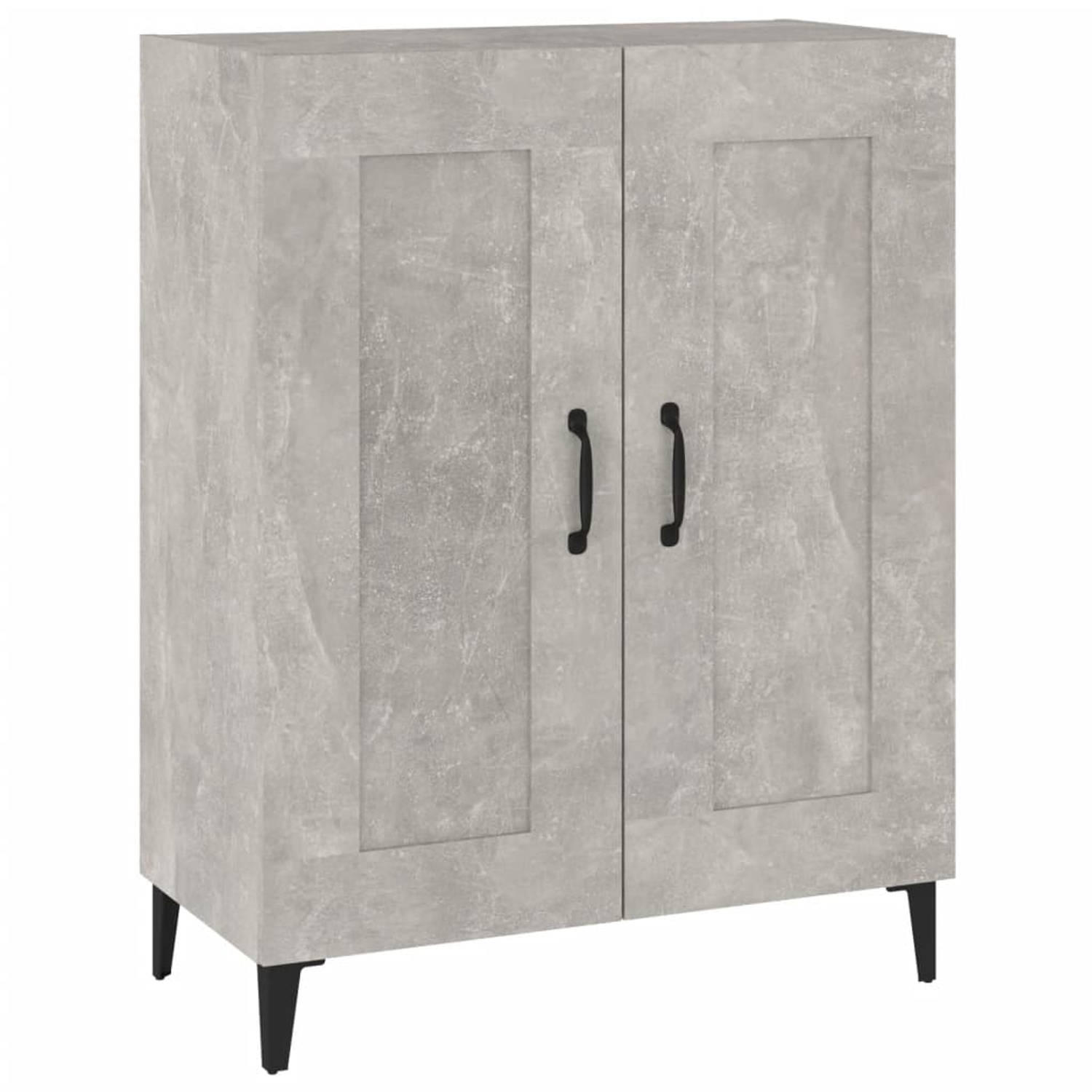 The Living Store Dressoir Betongrijs - D - Bijzetkast 69.5 x 34 x 90 cm