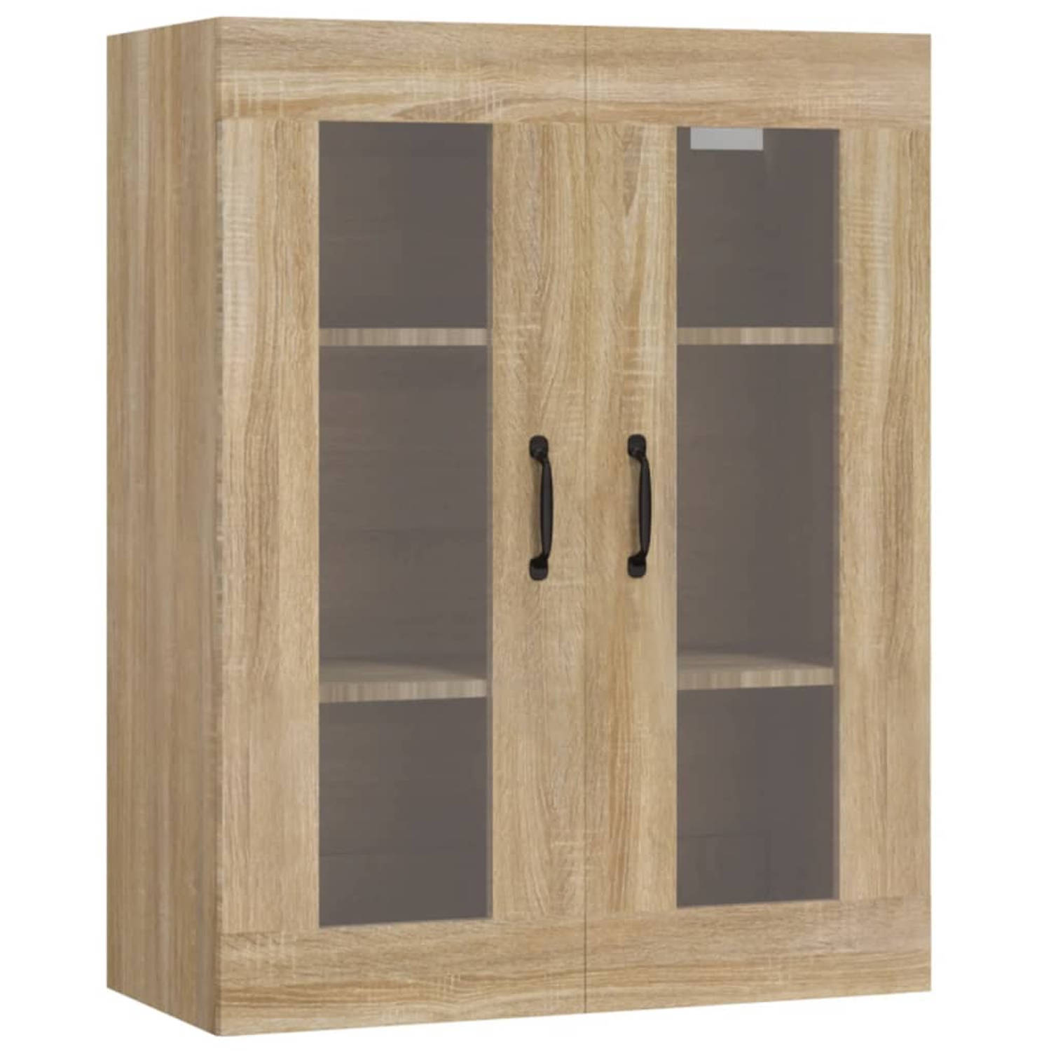 The Living Store Hangkast Meubelen - 69.5 x 34 x 90 cm - Sonoma eiken