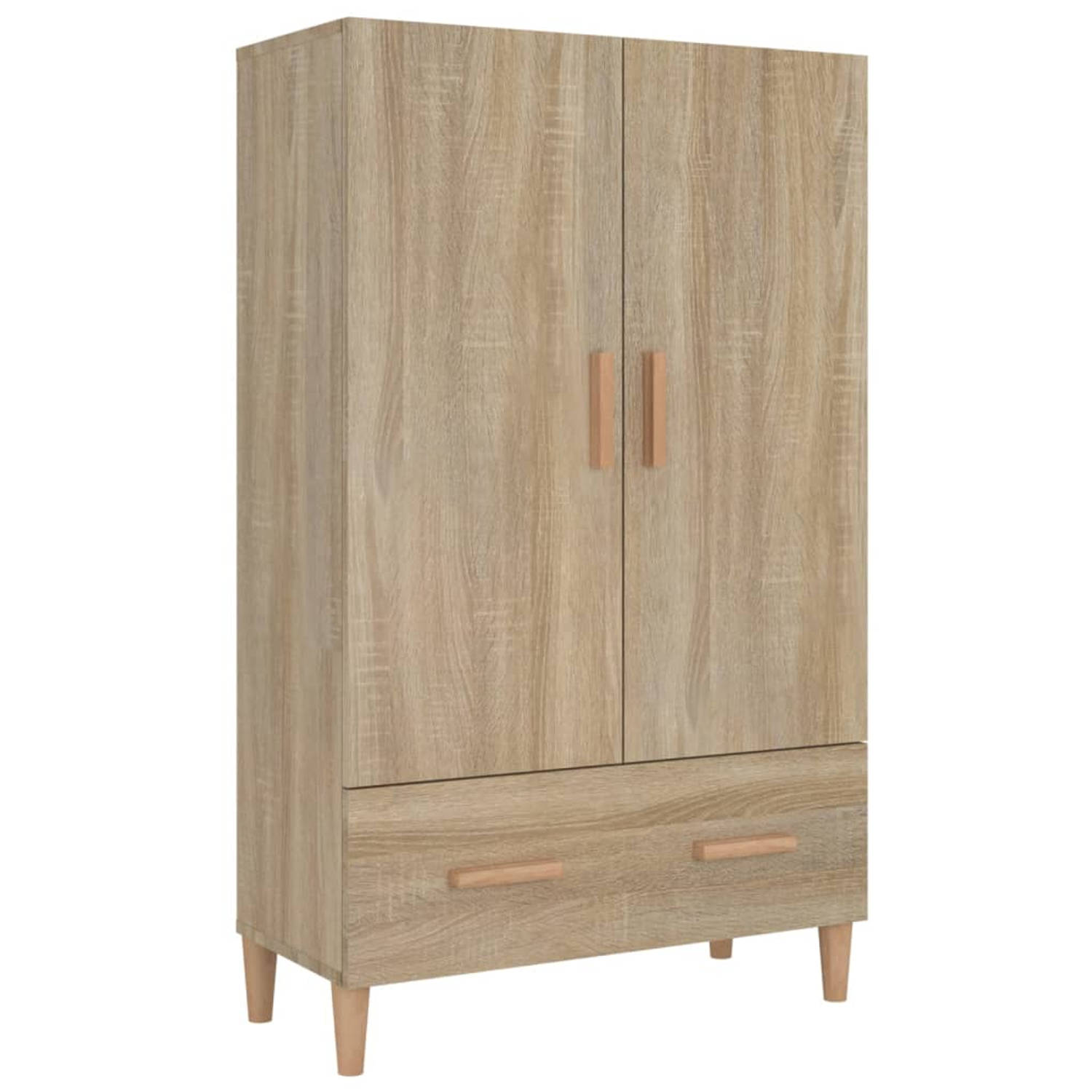 The Living Store Hoge kast - 70 x 31 x 115 cm - Sonoma eiken hout