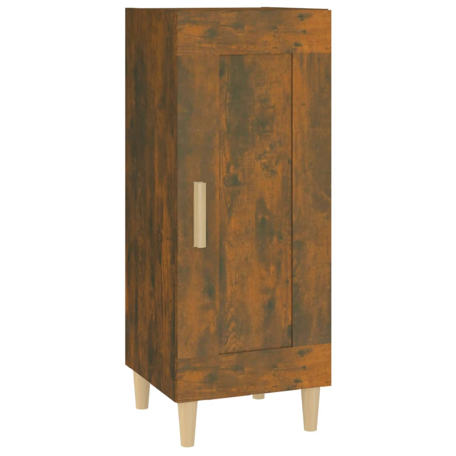 The Living Store Dressoir - gerookt eiken - 34.5 x 34 x 90 cm - Duurzaam bewerkt hout