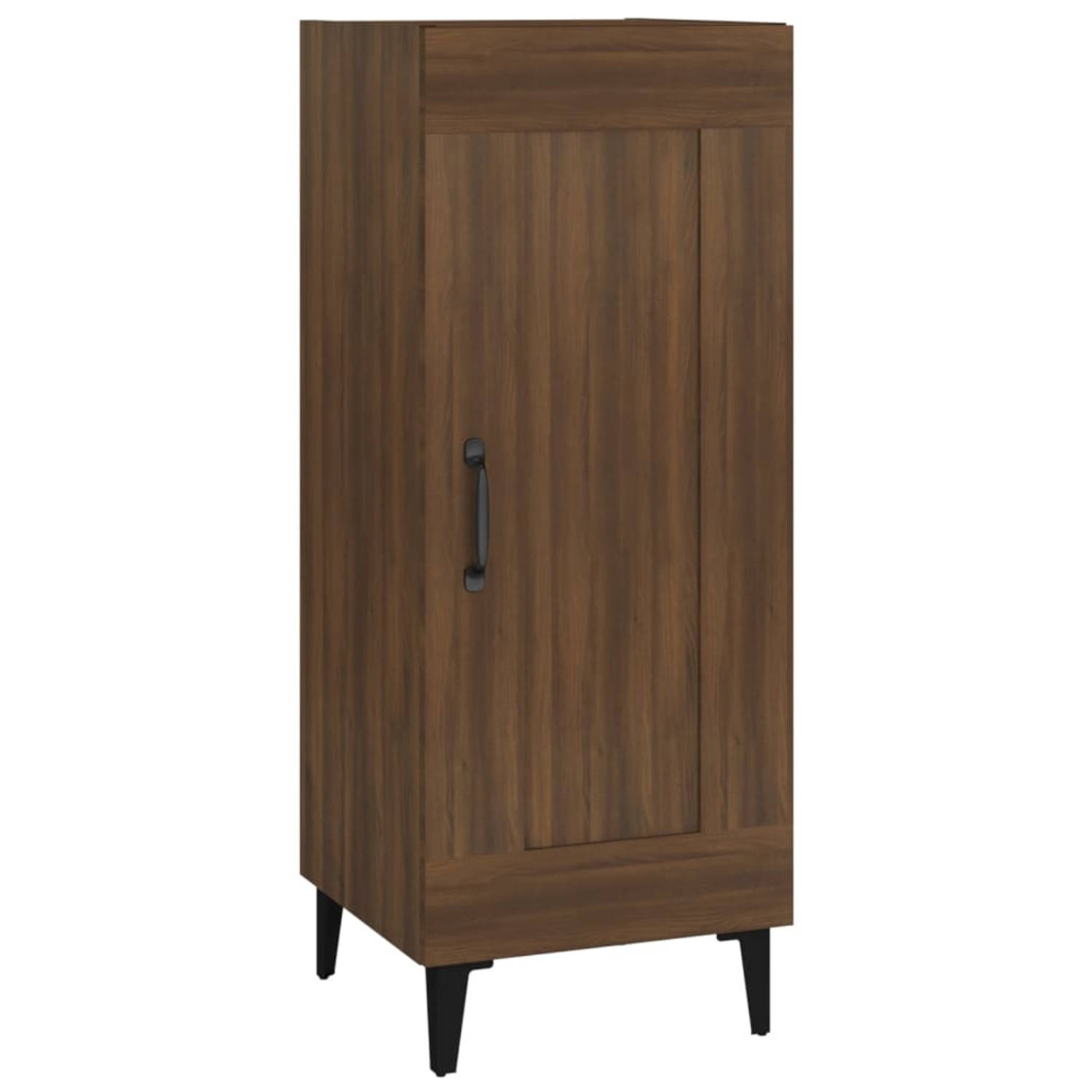 The Living Store Dressoir Bruineiken - 34.5 x 34 x 90 cm - Duurzaam bewerkt hout