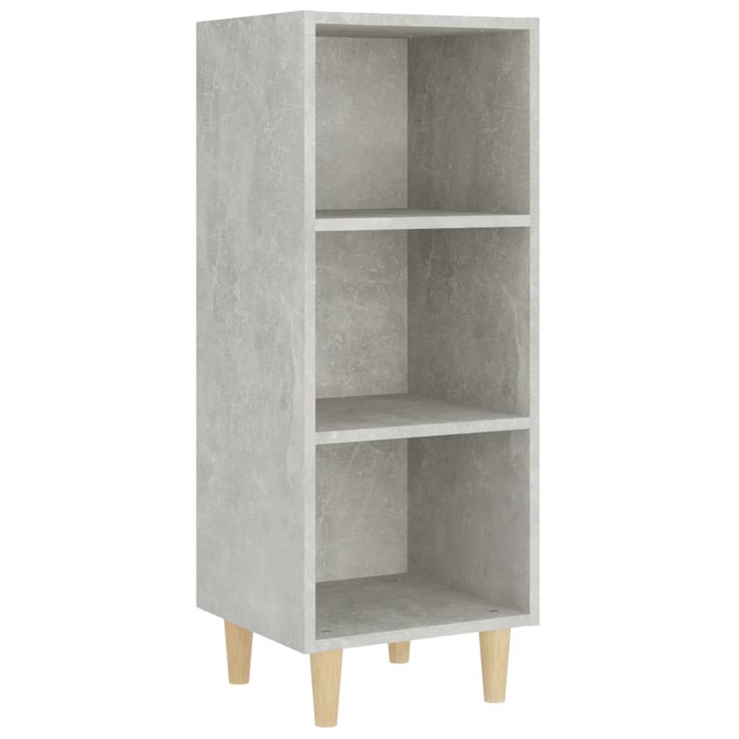 The Living Store Dressoir Betongrijs - 34.5 x 32.5 x 90 cm - Duurzaam bewerkt hout