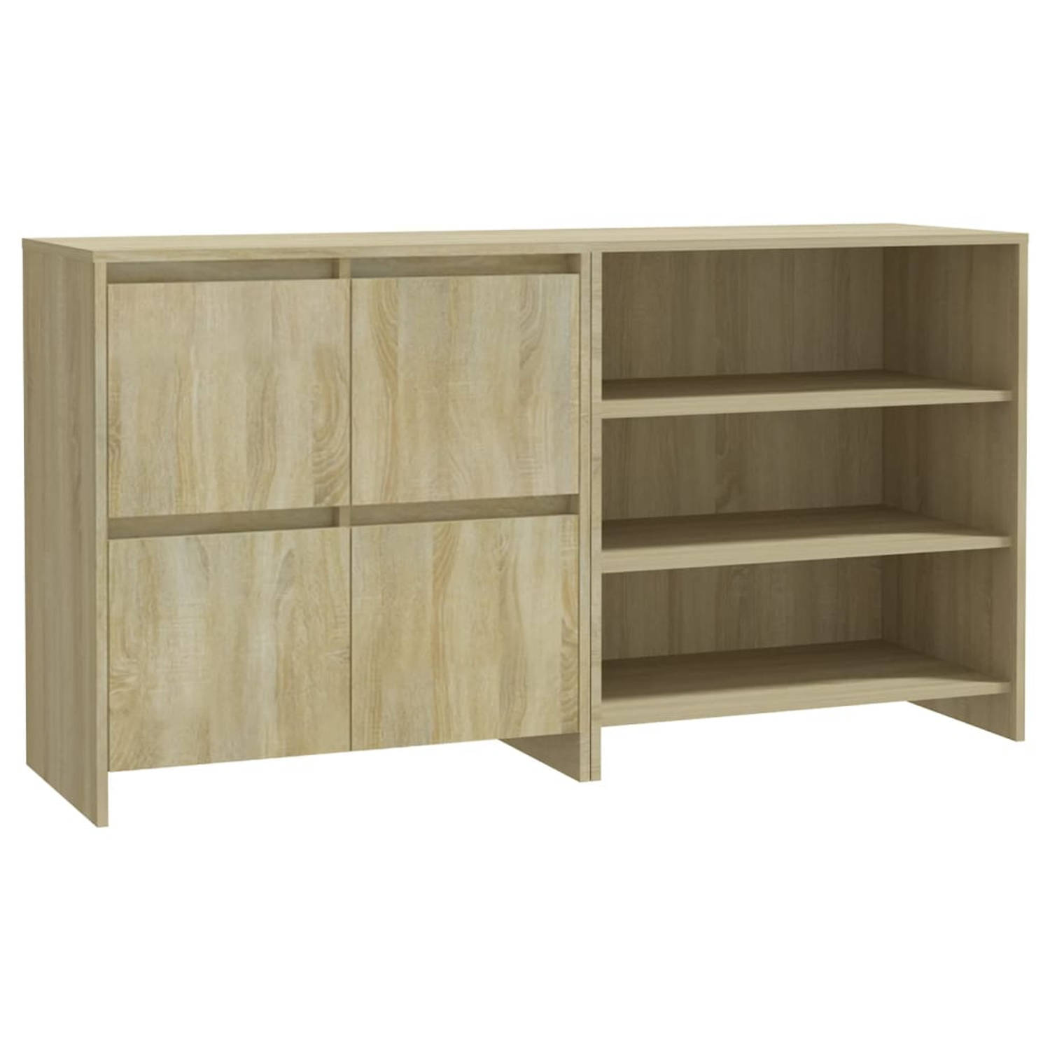 The Living Store Dressoir - Opbergkasten - 70 x 40.5 x 75 cm - Sonoma eiken