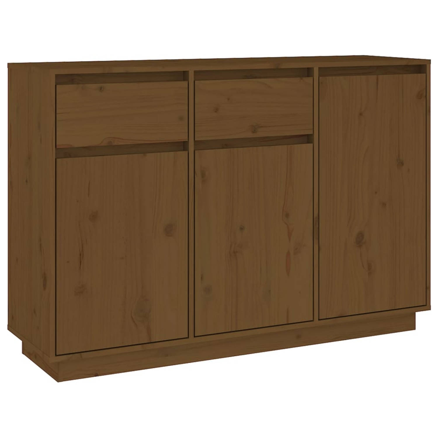 The Living Store Dressoir Classic Pine - 110 x 34 x 75 cm - Honingbruin