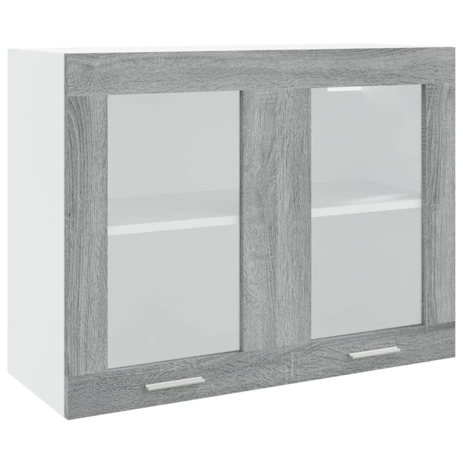 The Living Store Wandkast Sonoma Eiken - 80 x 31 x 60 cm - Bewerkt Hout