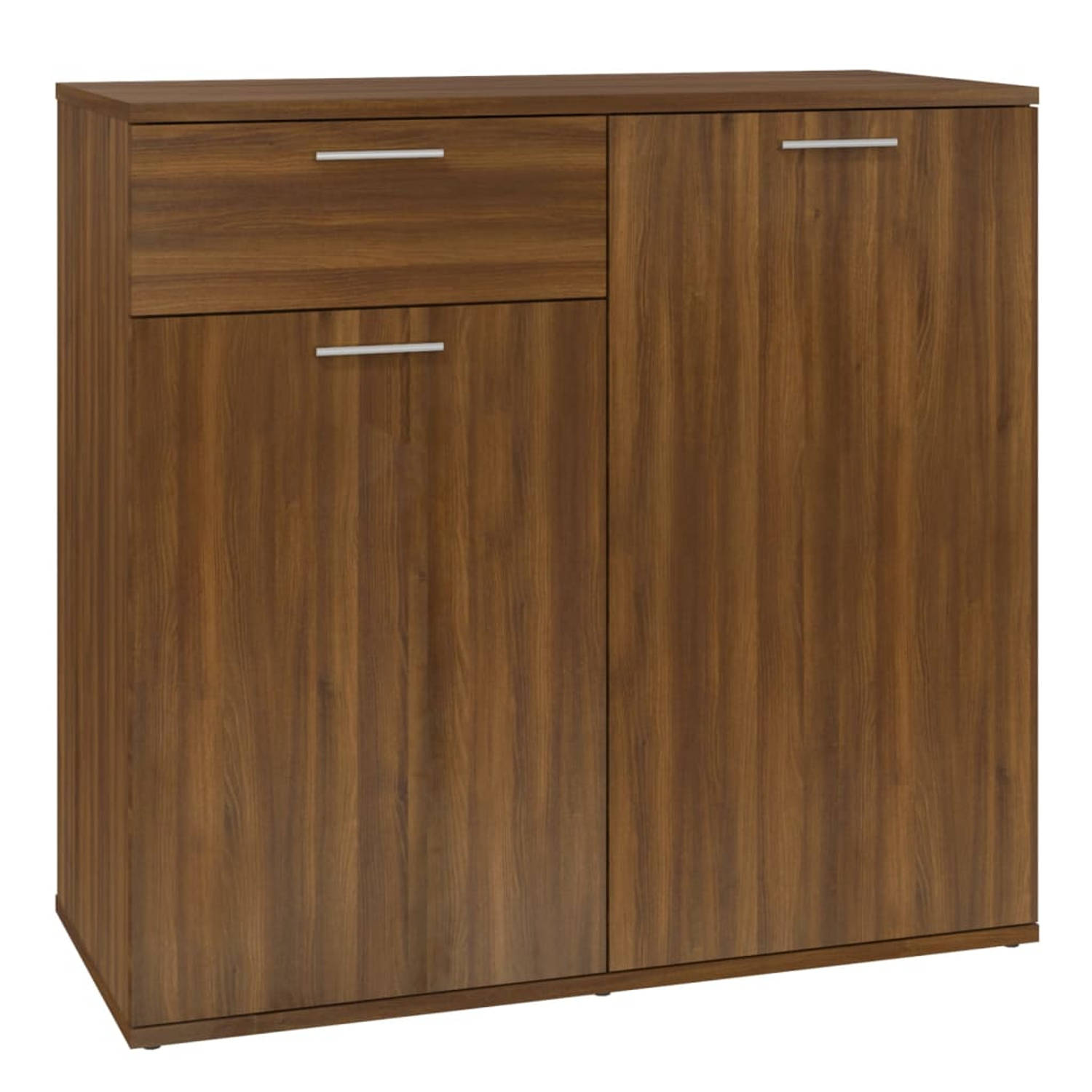 The Living Store Dressoir 80x36x75 cm bewerkt hout bruineikenkleurig - Keukenkast