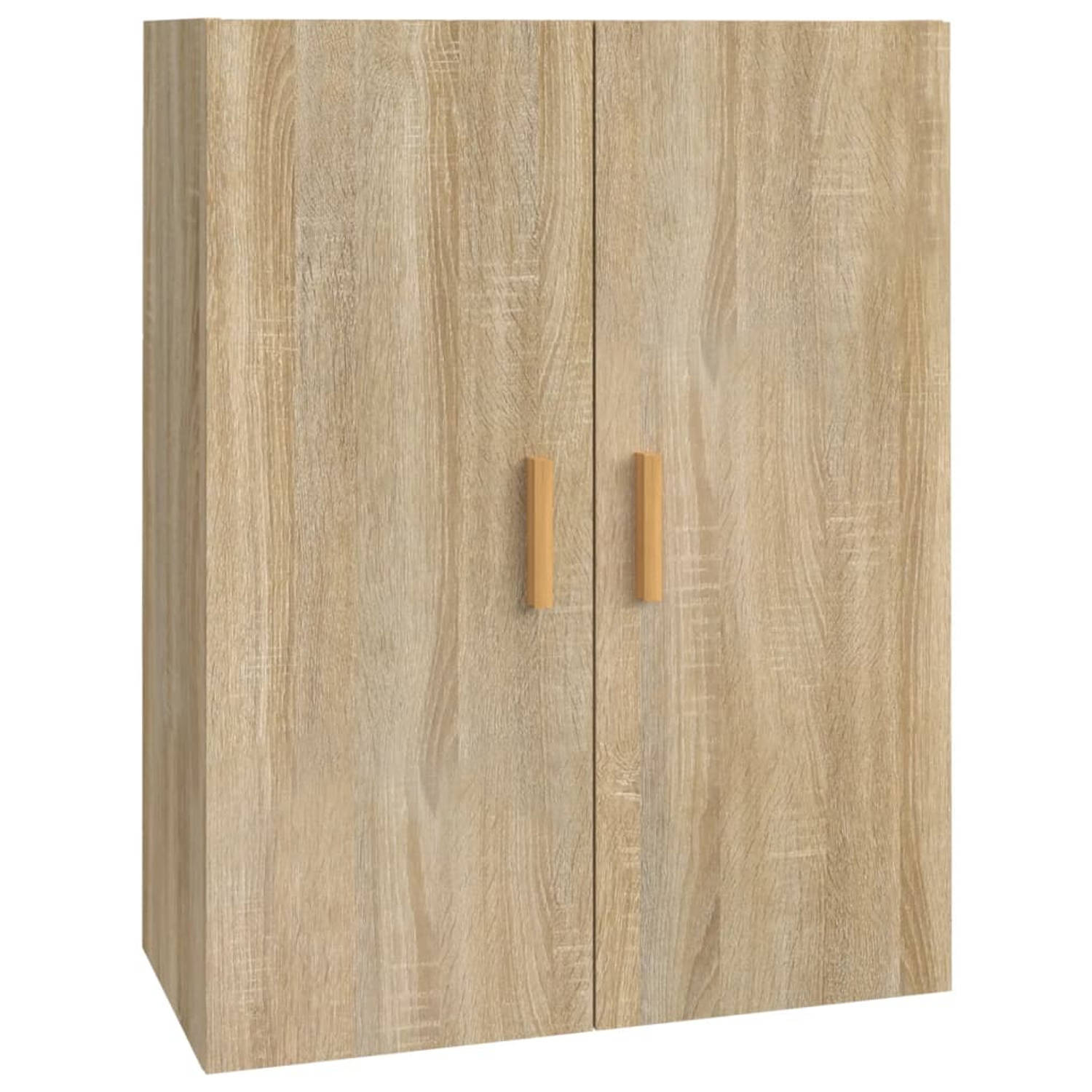 The Living Store Hangkast Sonoma Eiken - 69.5 x 34 x 90 cm - Opbergkast met 3 vakken