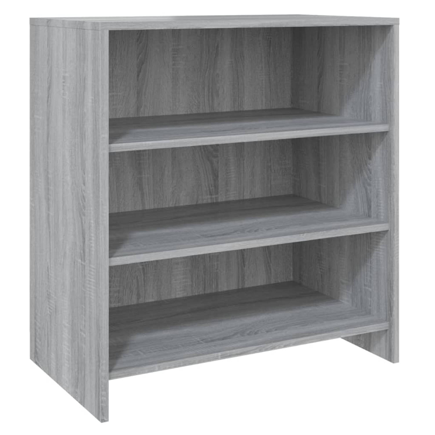 The Living Store Bijzetkast - 70 x 40.5 x 75 cm - Grijs Sonoma Eiken