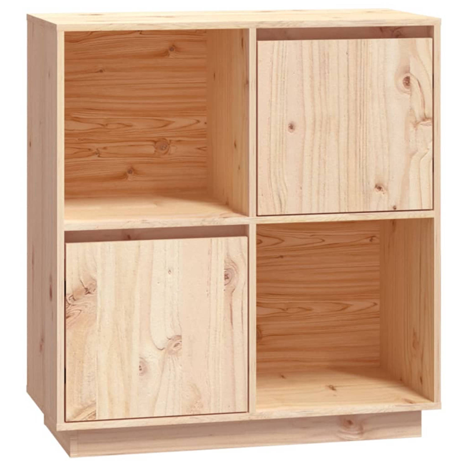 The Living Store Dressoir 74x35x80 cm massief grenenhout - Keukenkast