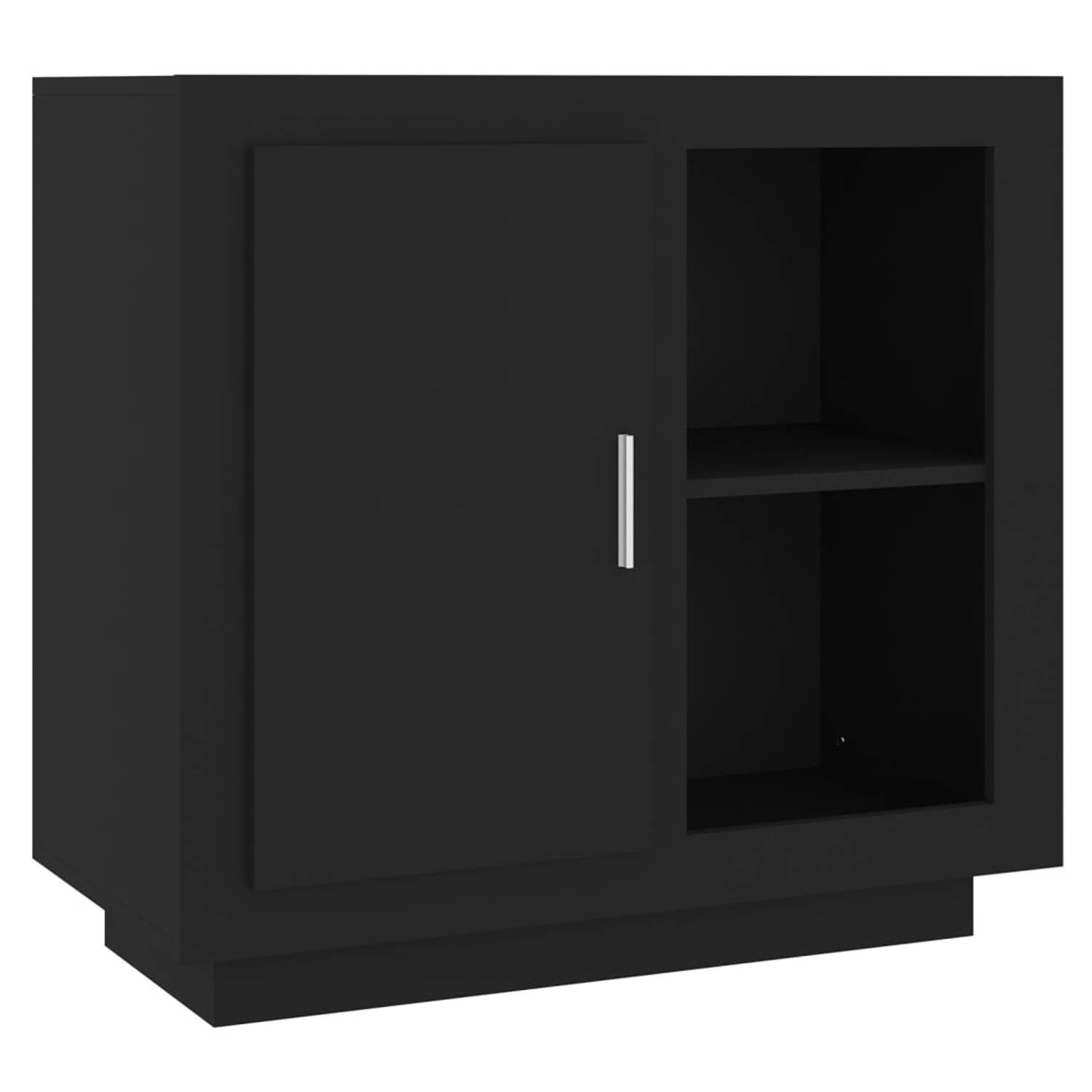 The Living Store Dressoir 80x40x75 cm zwart - Keukenkast