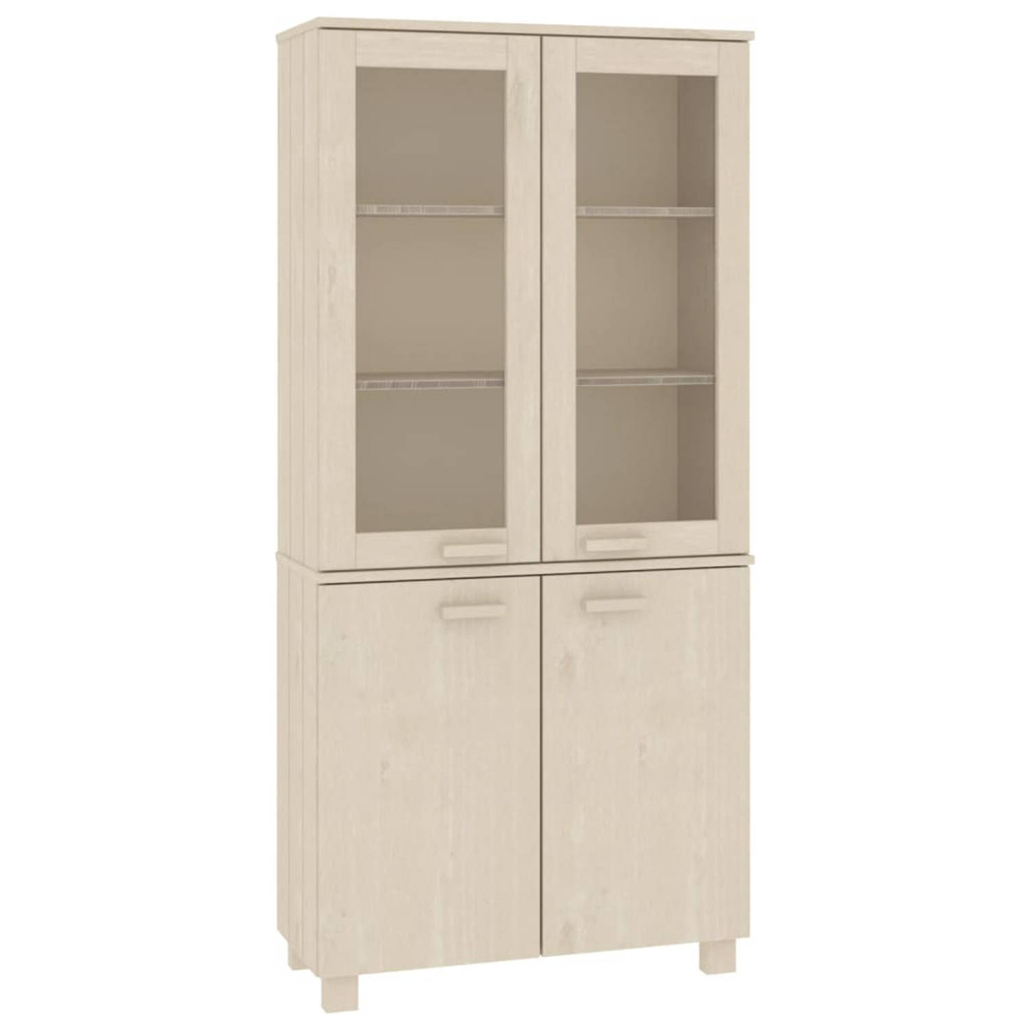 The Living Store HAMAR Kast - 85 x 35 x 180 cm - honingbruin