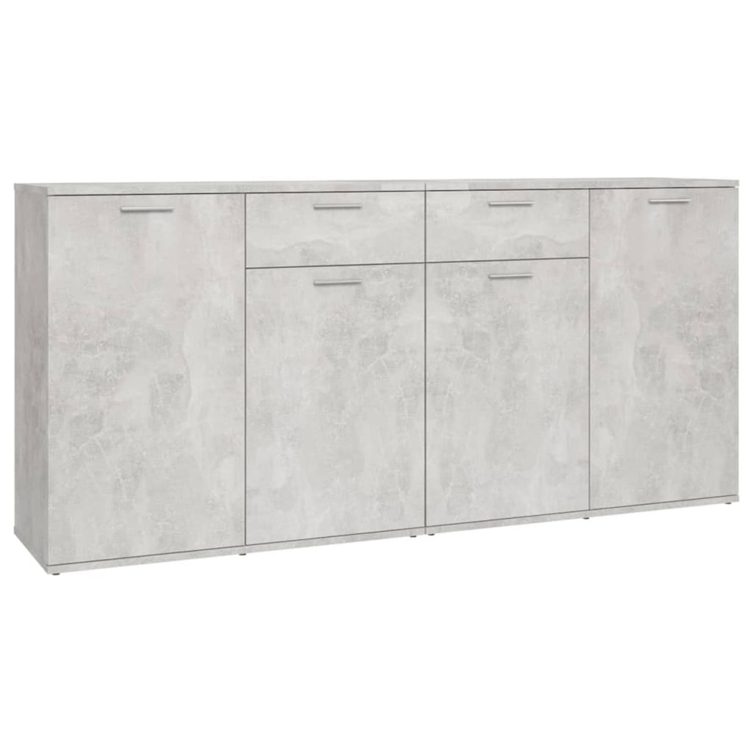 The Living Store Dressoirs - Dressoir - Betongrijs - 160x36x75 cm