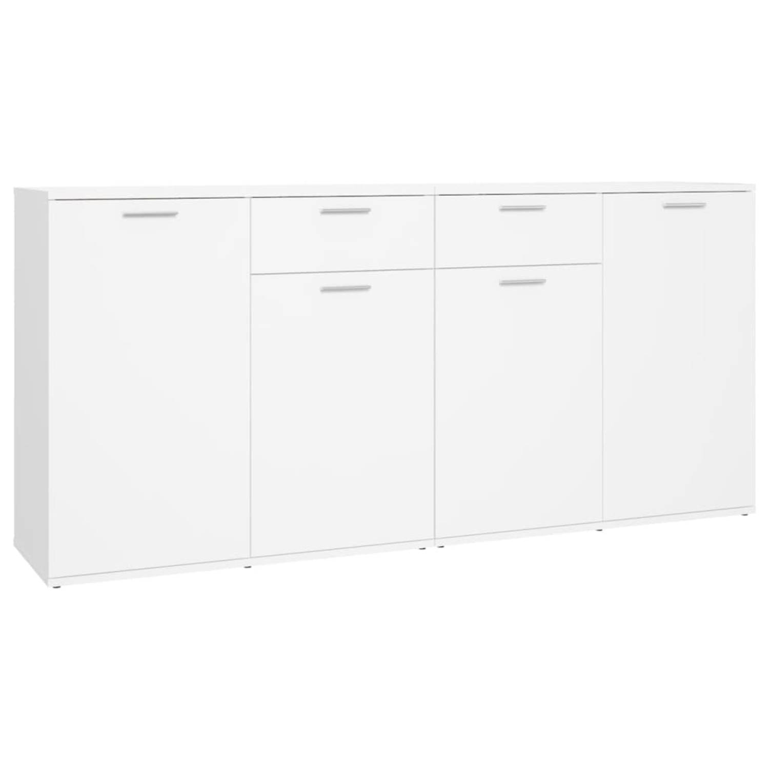 The Living Store Dressoir name - Dressoirs - 160x36x75 cm - Wit