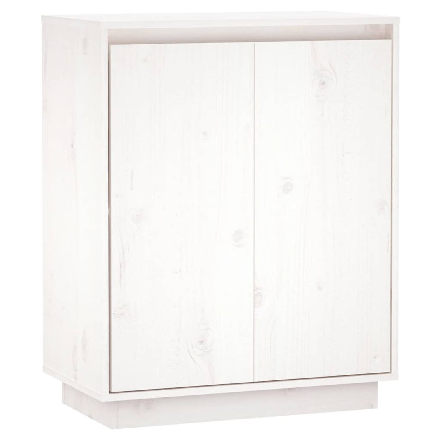 The Living Store Opbergkast - Hout - 60 x 34 x 75 cm - Wit