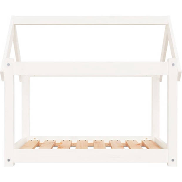 The Living Store Hondenmand Grenenhout - 81x60x70 cm - Wit