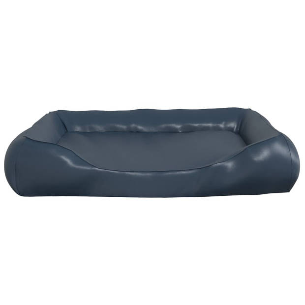 The Living Store Hondenbed Hondenmand - Kunstleer - 80 x 68 x 23 cm - Donkerblauw