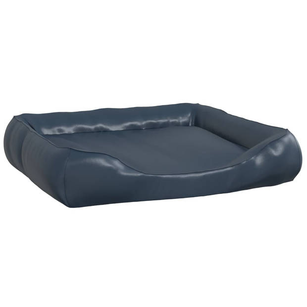 The Living Store Hondenbed Hondenmand - Kunstleer - 80 x 68 x 23 cm - Donkerblauw