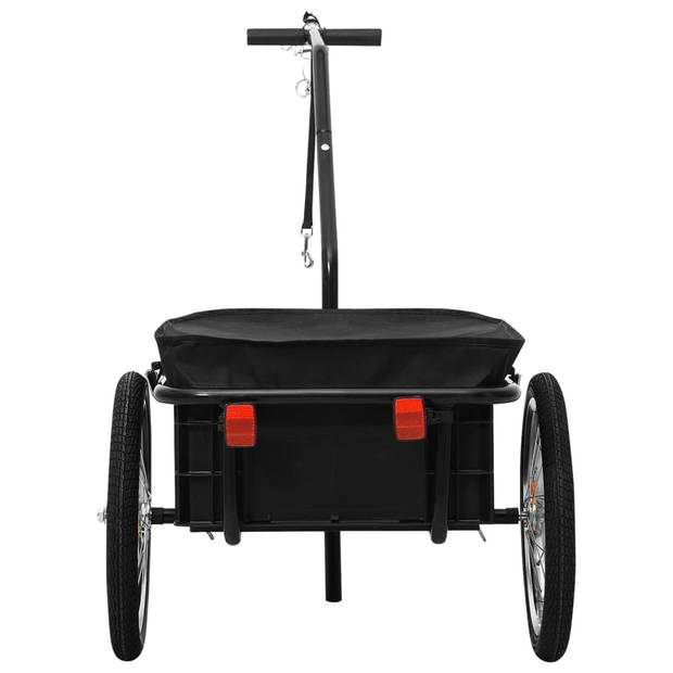 vidaXL Fietstrailer/trekwagen 155x60x83 cm staal zwart