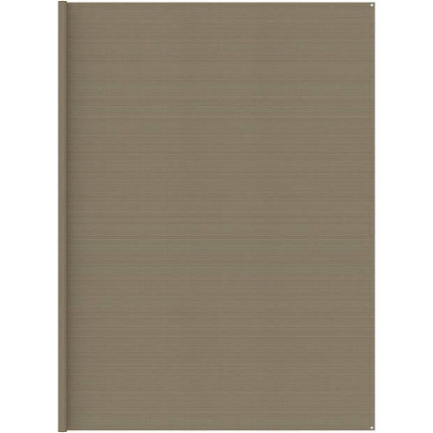 The Living Store Tenttapijt HDPE 400x500 cm - Taupe - Weerbestendig - Ademend