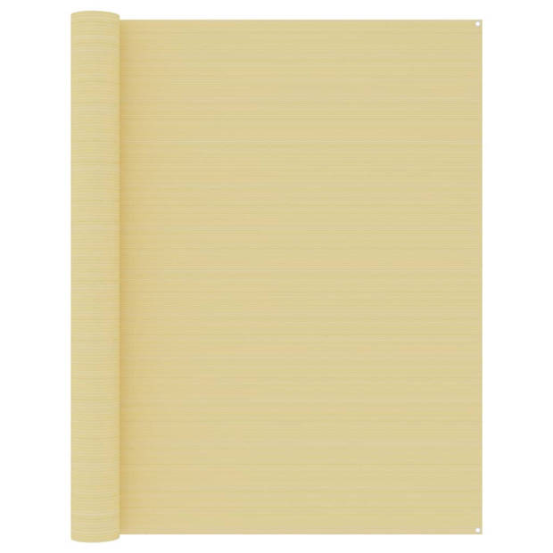 The Living Store Tenttapijt - beige - 250 x 500 cm - ademend en weerbestendig