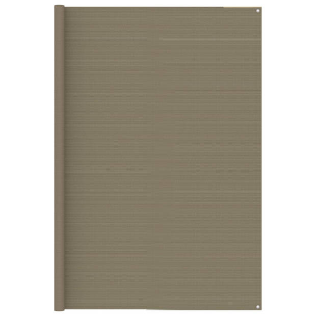 The Living Store Tenttapijt - HDPE - 250 x 500 cm - Taupe
