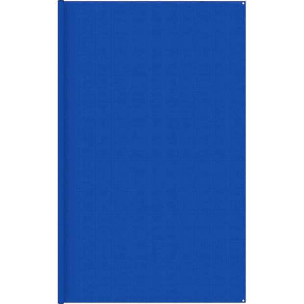 The Living Store Tenttapijt - Blauw - 400 x 500 cm - HDPE - Geïntegreerde oogjes - Gemakkelijk op te snijden