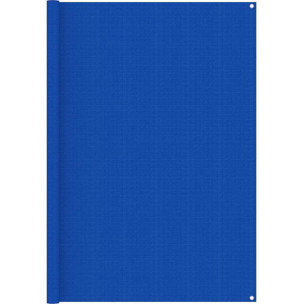 The Living Store Tenttapijt - Blauw - 200 x 400 cm - Waterdoorlatend en ademend - Gemakkelijk schoon te maken -