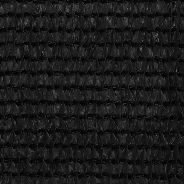 The Living Store Tenttapijt - 250 x 250 cm - zwart - HDPE - Weerbestendig