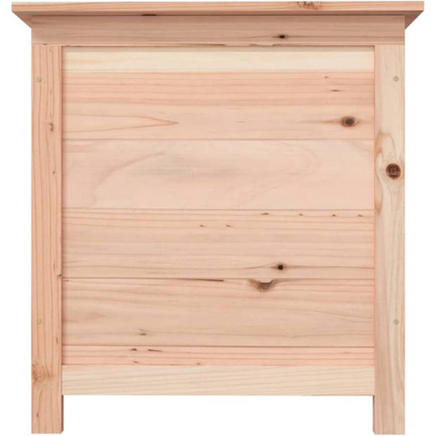 The Living Store Houten Kussenbox - 50 x 50 x 56 cm - Massief Vurenhout