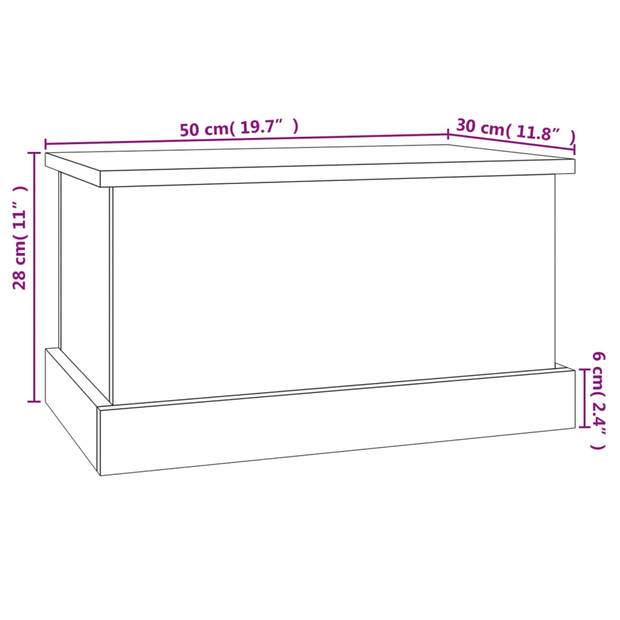 The Living Store Opbergbox - Opbergoplossing - 50 x 30 x 28 cm - Duurzaam materiaal