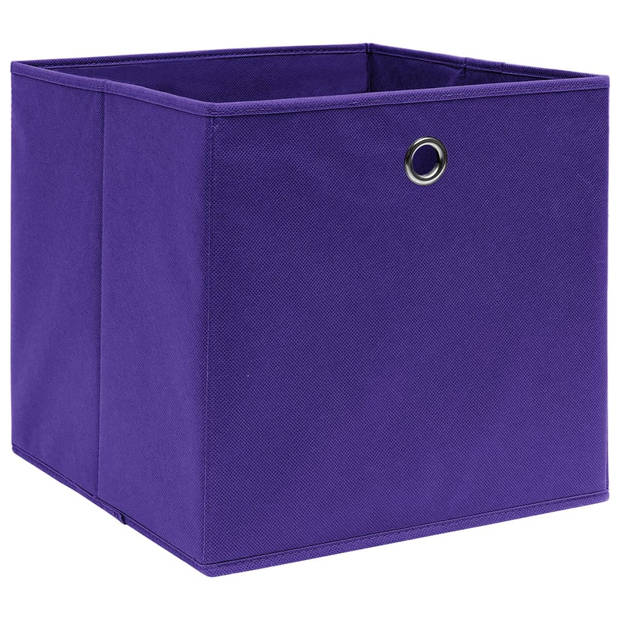 vidaXL Opbergboxen 4 st 28x28x28 cm nonwoven stof paars