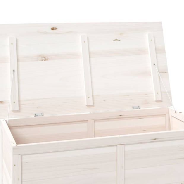 The Living Store Opbergbox - 100x50x56 cm - Wit - Massief vurenhout