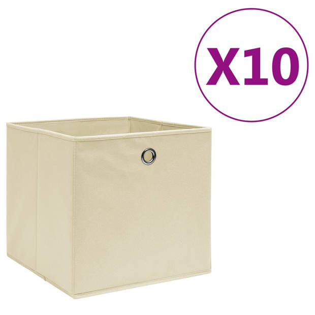 The Living Store Opbergboxen - Nonwoven Stof - 28x28x28cm - Trendy - Duurzaam